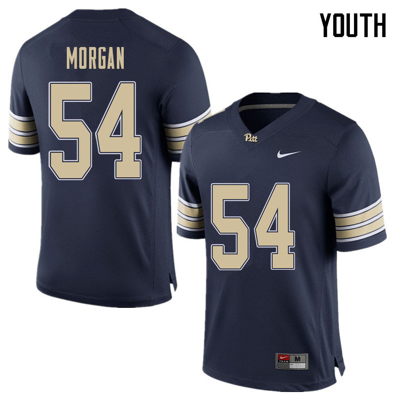 Youth #54 Justin Morgan Pittsburgh Panthers College Football Jerseys Sale-Home Blue